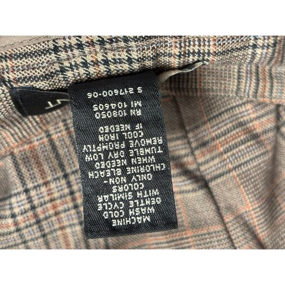 Lane Bryant Wide Pants Womens Size 18 Brown Plaid High Rise Stretch - Picture 4 of 7